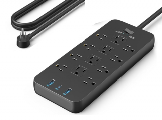 12 Outlet Surge Protector w/ USB-C &amp; 2 USB-A Charging Ports (TPE-ANK351PRS)