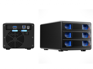USB 3.0 Type-A &amp; C 3 Bay Hot Swappable Enclosure for 2.5" &amp; 3.5" Hard Drives (TPE-3BAYHTSWP)