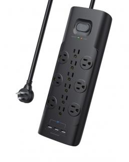 12 Outlet Surge Protector w/ 3 High-Speed PowerIQ USB Charging Ports (TPE-ANK2762)