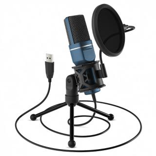 USB Condenser Podcasting Microphone With Tripod &amp; Pop Filter for GNU/Linux (TPE-PDMIC)