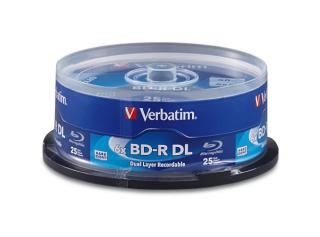 Verbatim 50GB 6x BD-R DL Blu-ray 25 Pack Spindle (TPE-50GB6XBDR50)