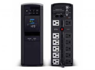  1500VA/1000W, 12 Outlet Uninterruptible Power Supply (UPS) (TPE-CYBST1500U)