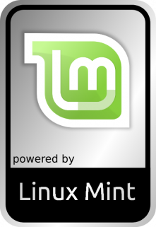Powered by Linux Mint Aluminium Case Badge