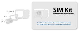 BYOD Prepaid SIM Kit (Verizon, AT&amp;T, &amp; Three)