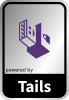 Powered by Tails Aluminum Case Badge