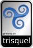 Powered by Trisquel Aluminium Case Badge
